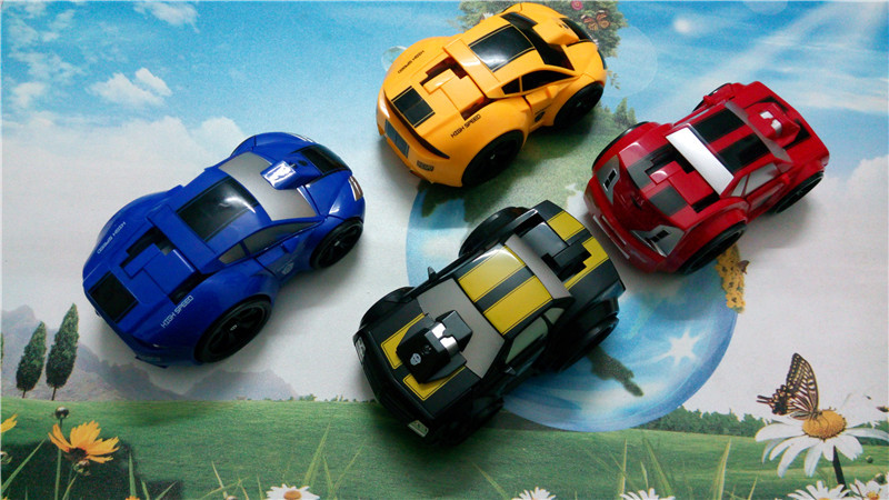 车模型-自动遥控变形赛车卡通汽车 机器人儿童