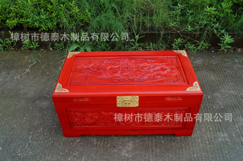 龙凤双喜 樟木箱 83x45x38cm (3)
