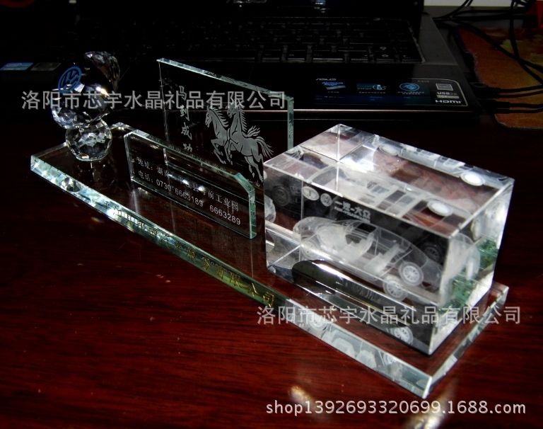 批发采购水晶工艺品-水晶笔筒模型套件汽车公