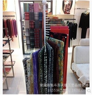 铁艺服装店围巾丝巾披肩落地展示架 圆形中岛架多层货架