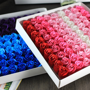 婚庆用品 情人节礼品创意 义乌仿真花玫瑰香皂花批发 单朵永生花