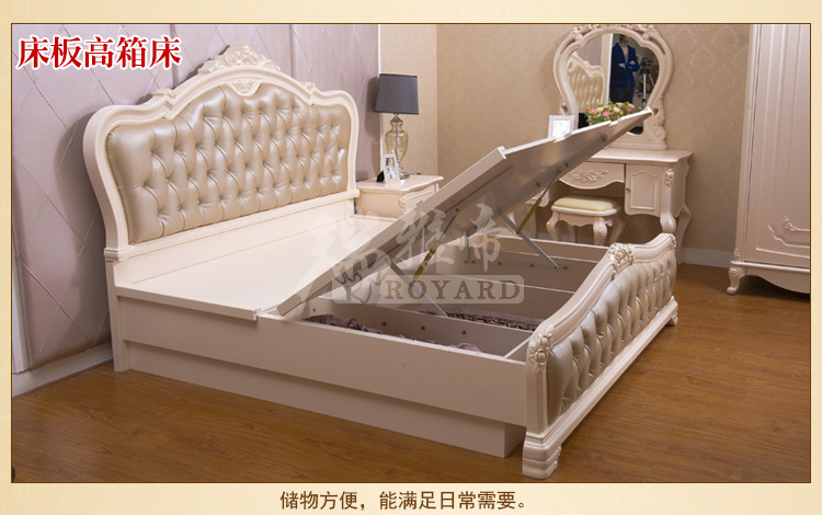 《厂家直销 》双人床1.5米1.8米大欧式床 欧式家具真皮床头 批发