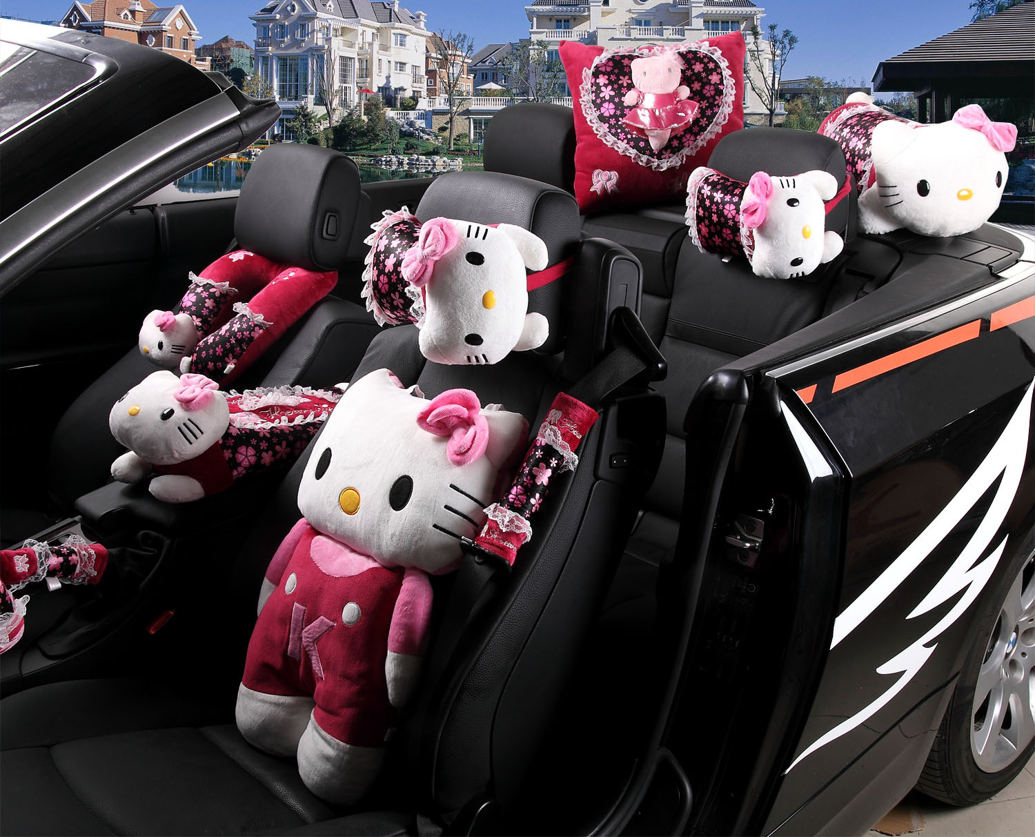 【HOLLE KITTY 家车两用花语蕾丝车用冷气被