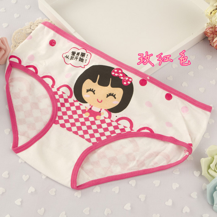 <em>内裤</em>-新款卡通<em>纯棉内裤批发</em> 全棉印花少女内裤
