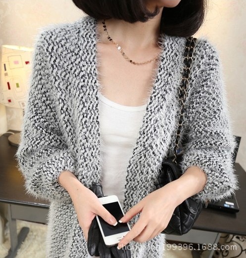 <em>毛衣</em>加工 <em>2014</em>春秋女装韩版中<em>长款毛衣开衫</em>宽