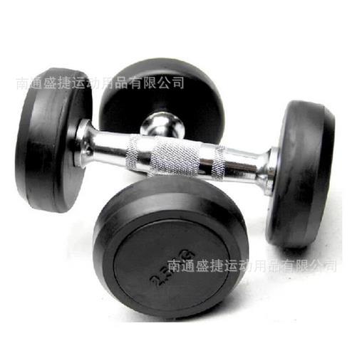 商用足重圆头包胶哑铃 男士健身哑铃10kg15k