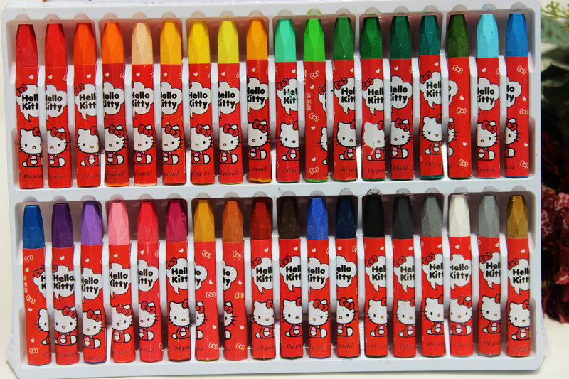 天卓hello kitty13060-36色油画棒 儿童绘画蜡笔 可水洗无毒彩棒