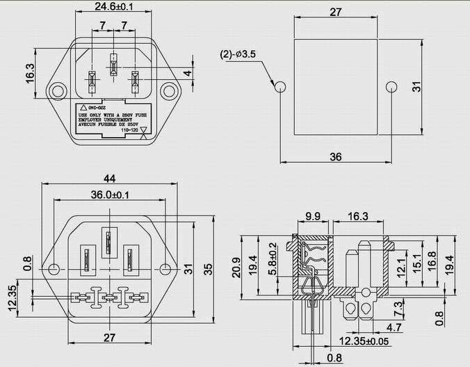 供应捷燊jec二合一转换插座jr1011fn电源插座品字插座