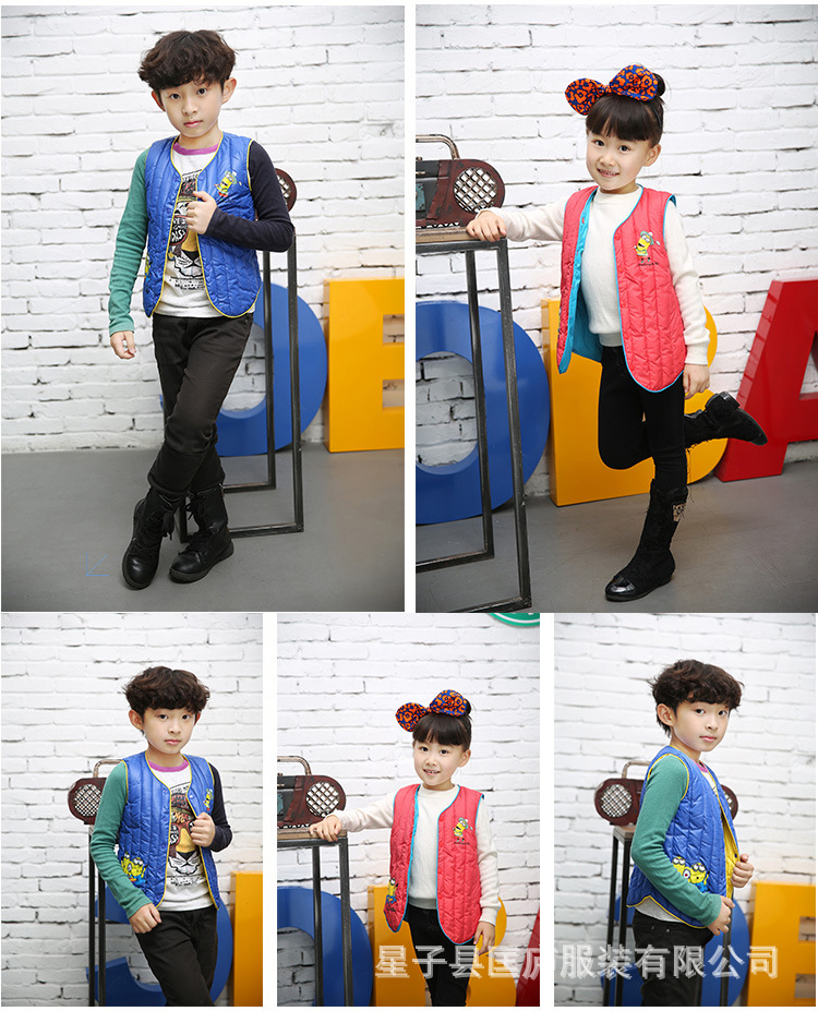 童<em>羽绒</em>服/<em>羽绒</em>内胆-2014新款卡通<em>小黄人儿童</em>保