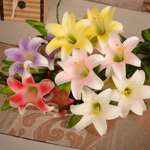 pu仿真花_品种:百合_pu仿真花促销_低价批发