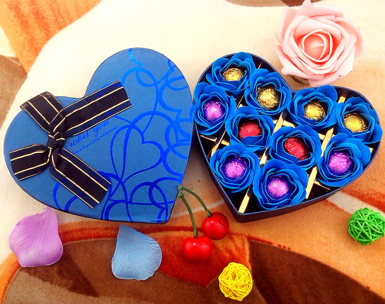 创意浪漫玫瑰花巧克力杜蕾斯避孕套礼物10个爱心礼盒装送男女朋友