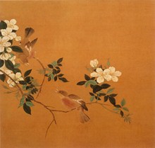 墙壁纸 黄荃 长春花鸟册 自粘墙纸 背景墙 工程墙纸 家装精品画