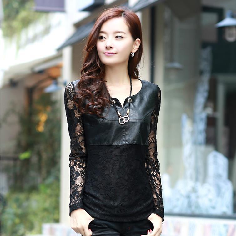 欧洲站蕾丝打底衫<em>女</em>长袖 2014<em>春装</em>新款 显瘦大