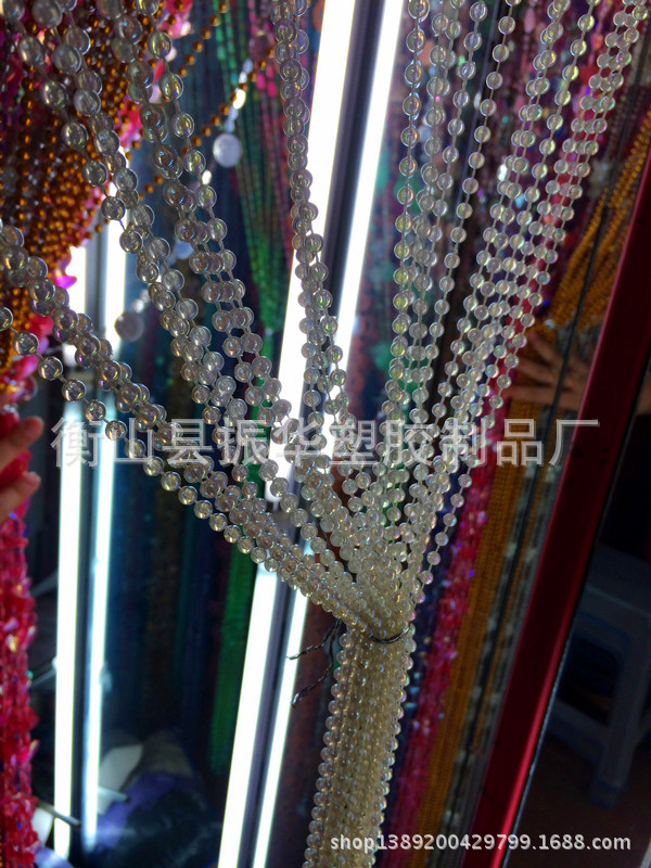 【厂家直销】大量供应装饰塑料门帘 经典小珍珠珠帘