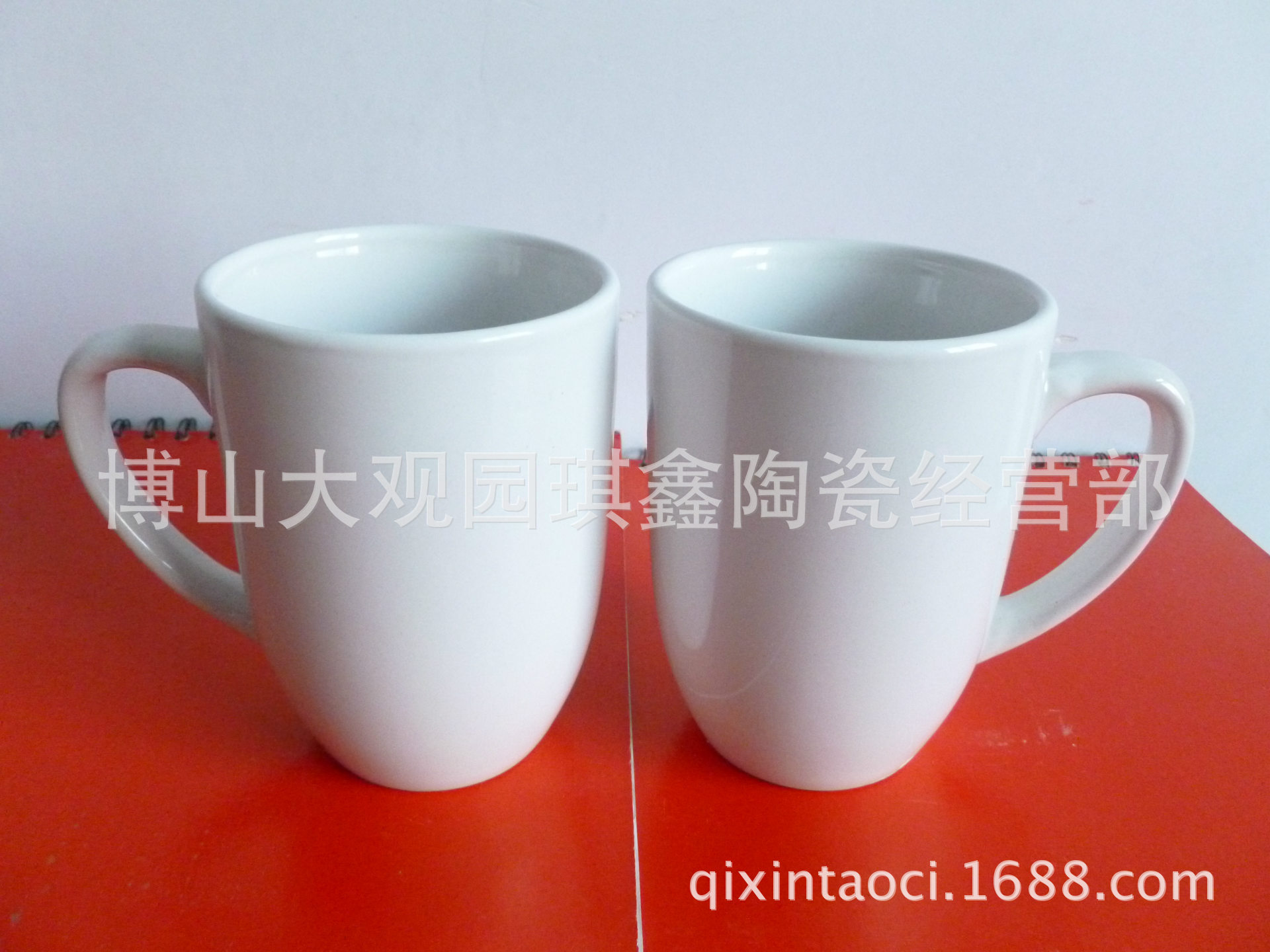 厂家加工制作销售炻瓷450毫升鼓肚马克杯,加字