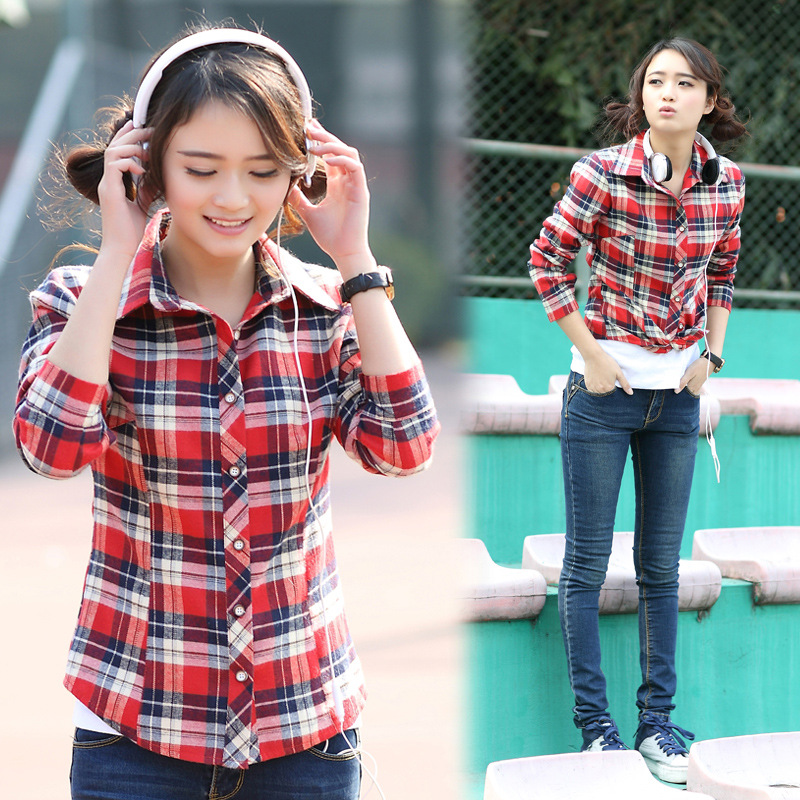 <em>淘宝</em>免费分销 2014春装<em>女装</em>新款<em>韩版</em>修身格子