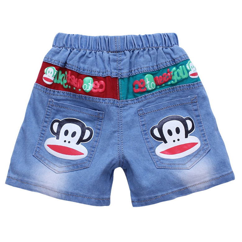 2014夏季新款童<em>短裤</em> 卡通儿童<em>短裤</em> 洗水软牛仔