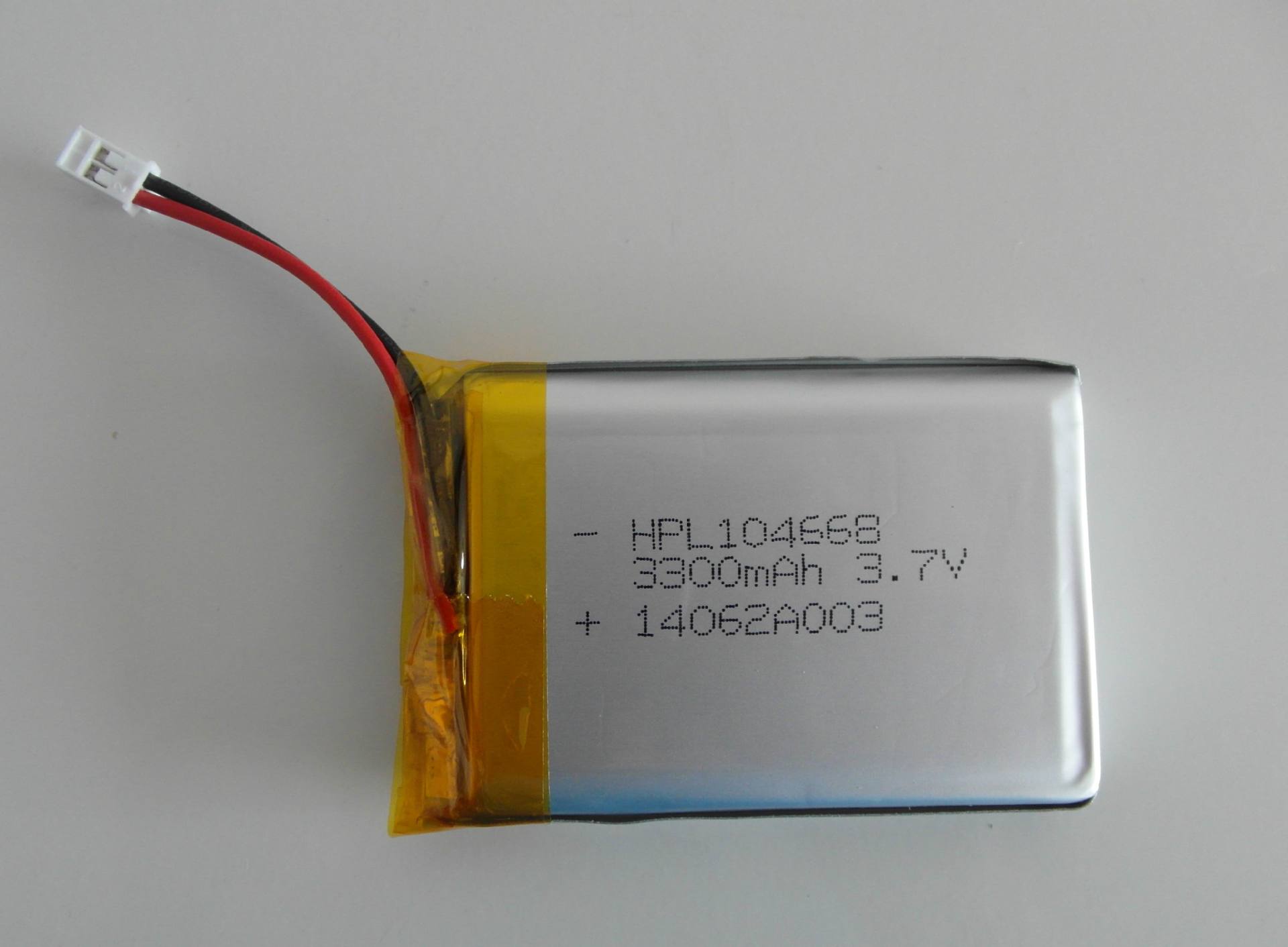 104668高容量锂离子电池 聚合物锂电池3300m