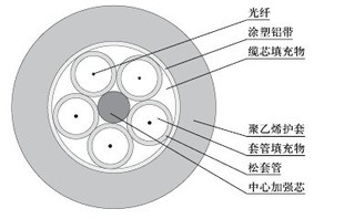 8芯单模室外层绞式铠装光缆