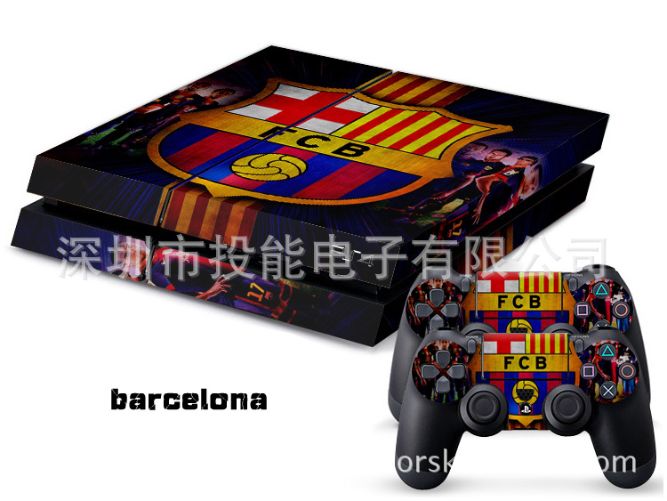 其他游戏机配件-PS4 游戏机贴纸 简单图案 彩膜