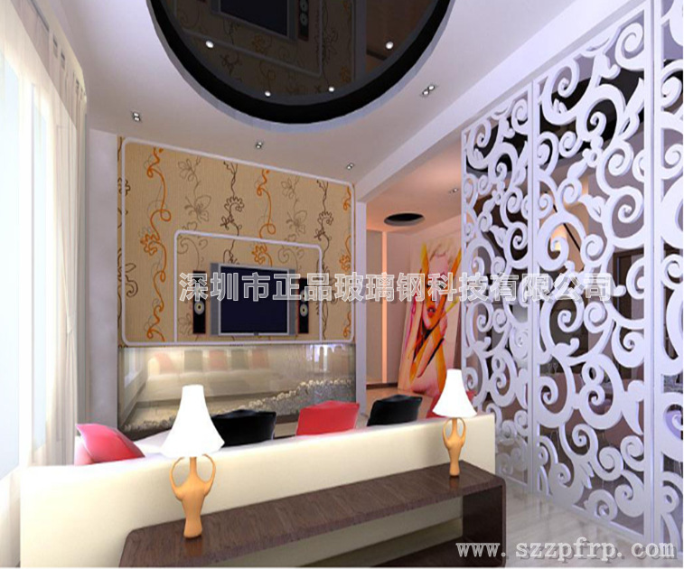 家居别墅客厅屏风隔断装饰