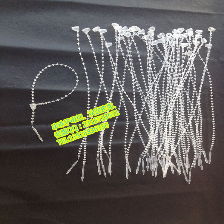 带、绳、线-5英寸13厘米透明白色尖头圆头手穿