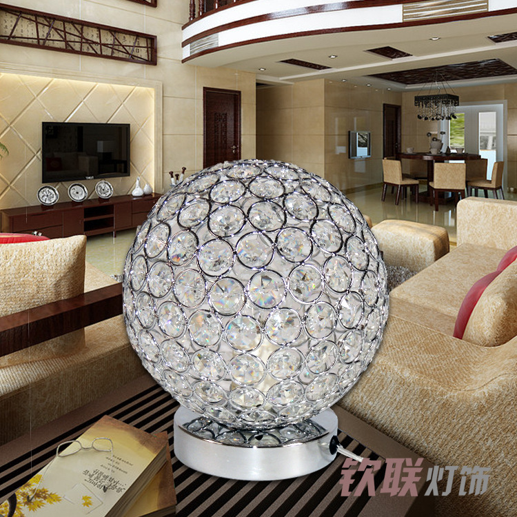 台灯 欧式现代水晶球台灯 创意台灯 床头卧室餐厅 优质水晶 厂家批发