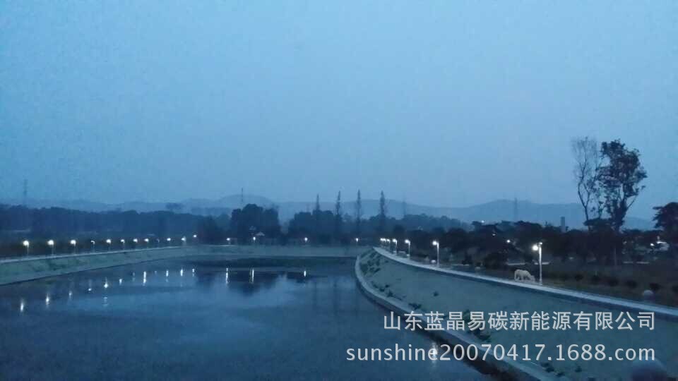 太阳能苹果灯+3米灯杆 工程实景图 (1)