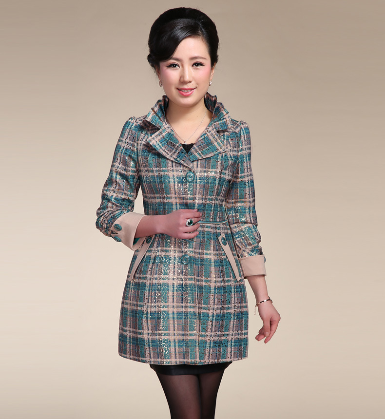 中老年风衣女装<em>中年</em>妇女<em>春装</em>上衣修身妈妈装外