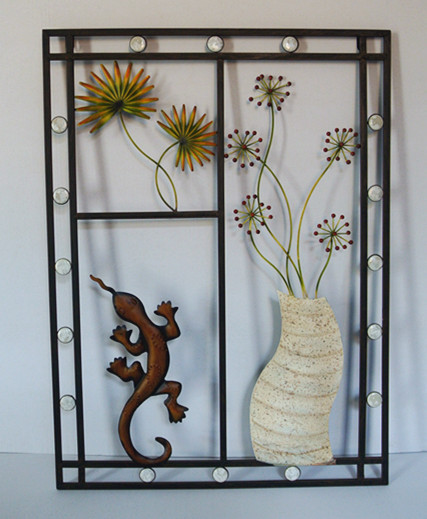 欧式复古铁艺工艺品挂饰镂空花卉图案室内创意园艺装饰