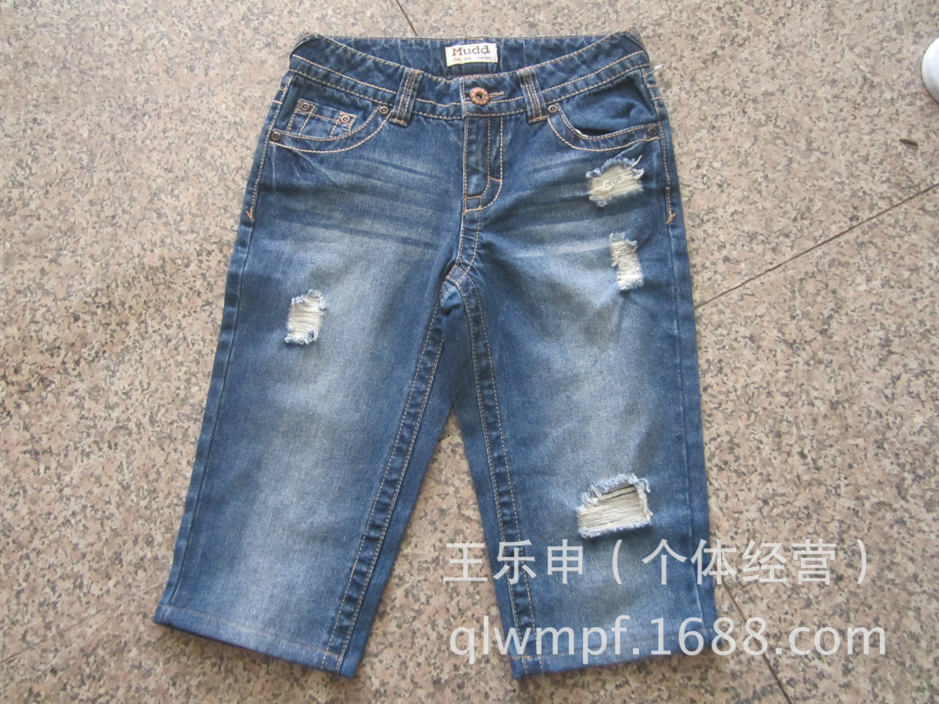 齐鲁外贸女装 <em>原单</em>女士牛仔<em>马裤</em> 女士春夏款牛