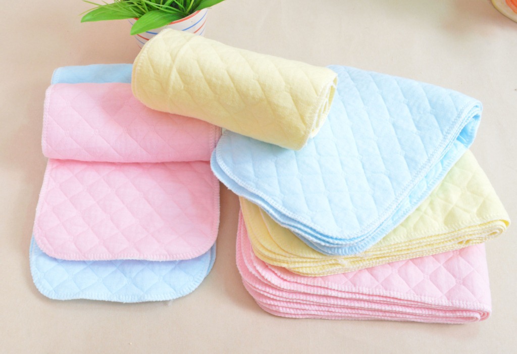 全棉婴儿尿布 彩色生态棉 三层超强吸水 宝宝彩棉尿片 新生儿用品