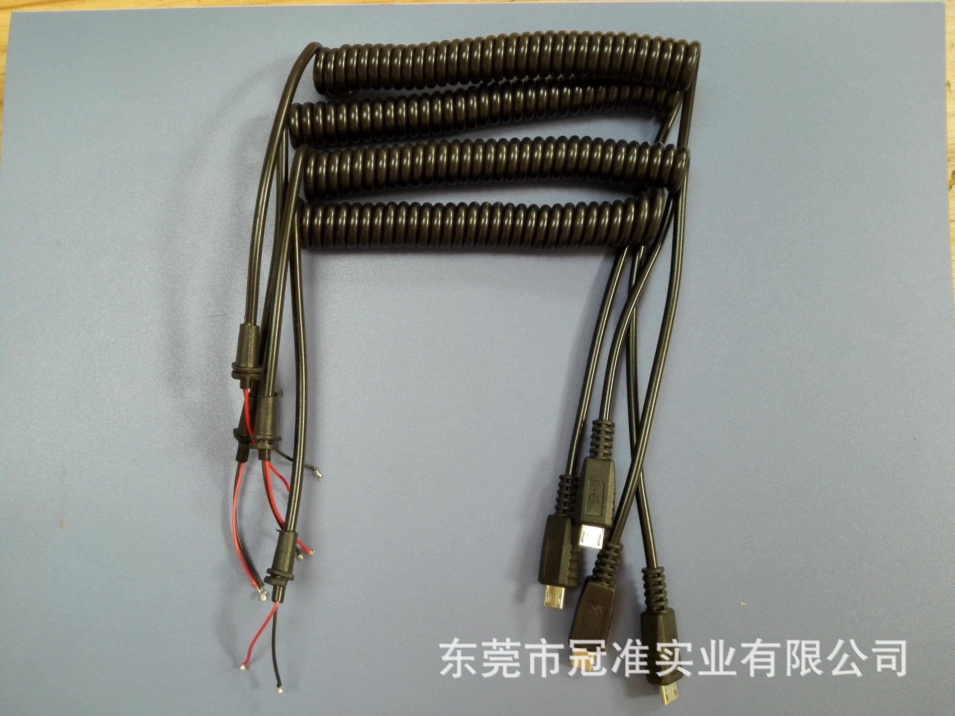 三合一手机充电线 usb伸缩数据线 厂家可定制