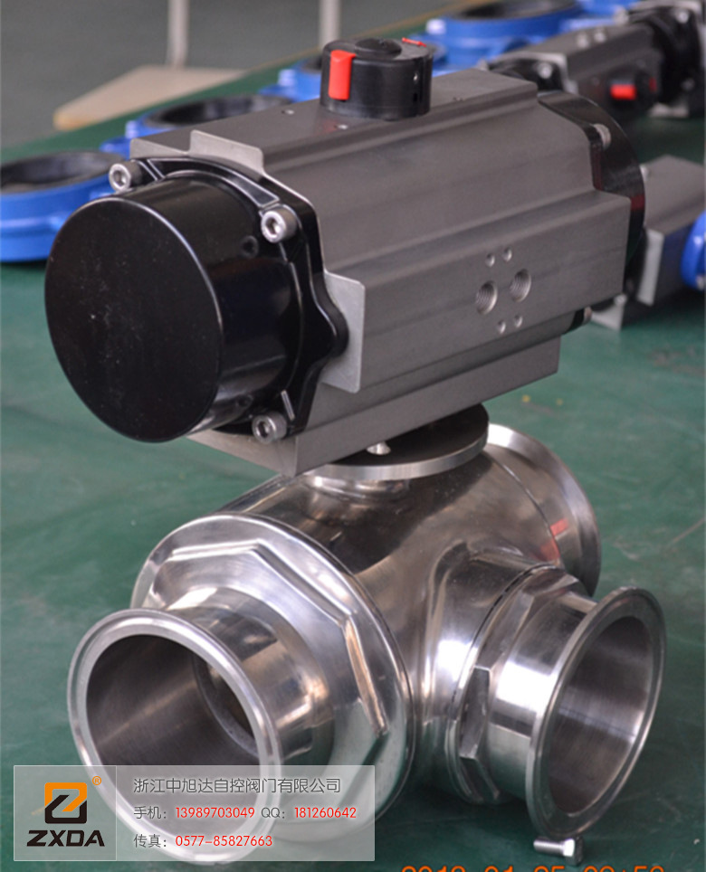 气动三通快装球阀1