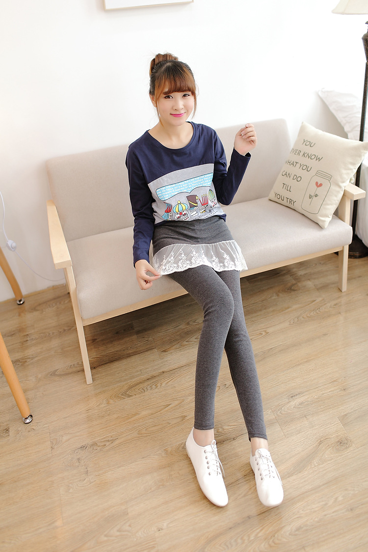 Two small lace one-piece culottes and leggings for slimming in Korean style pic 7