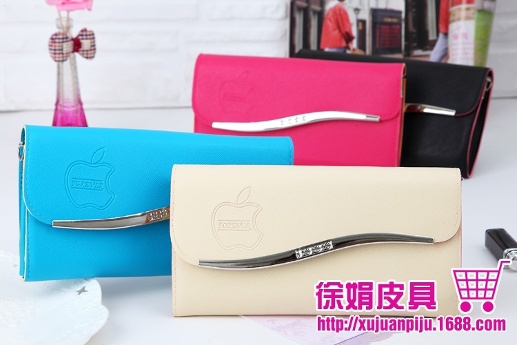 彩邊S型不加寬 女式長款手拿包單肩斜跨錢包14