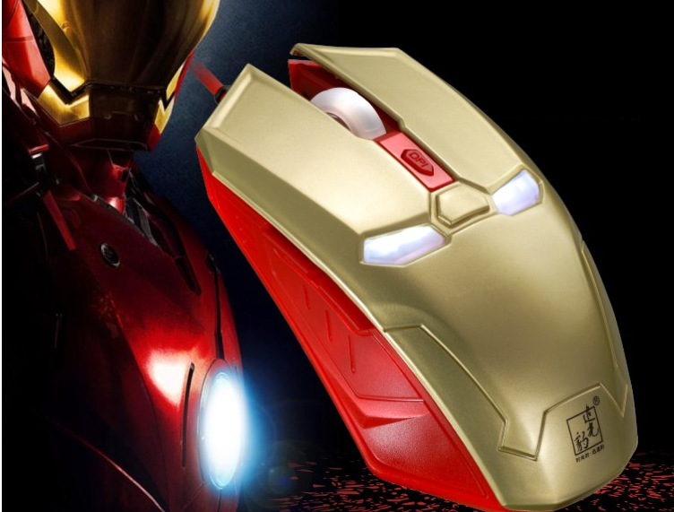 【追光豹钢铁侠鼠标 USB有线笔记本台式电脑