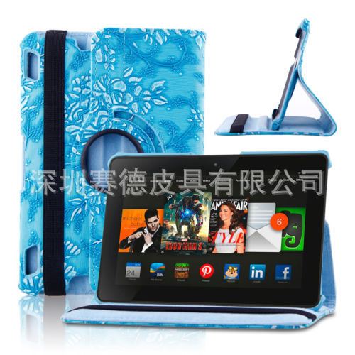 kindle fire hdx7葡萄纹旋转皮套