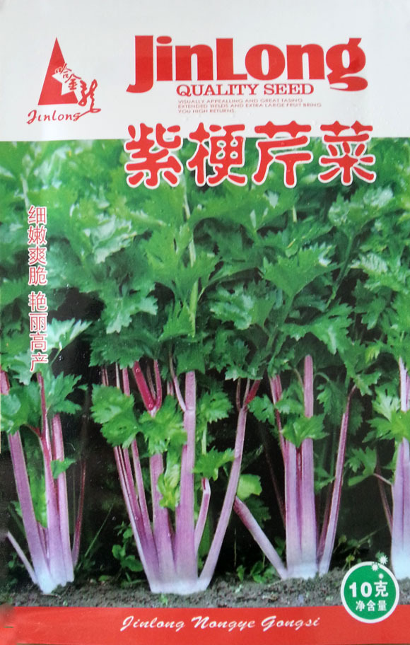 蔬菜种子 紫梗芹菜种子 紫芹菜 香芹 细嫩爽脆 纤维少 高产10g/包