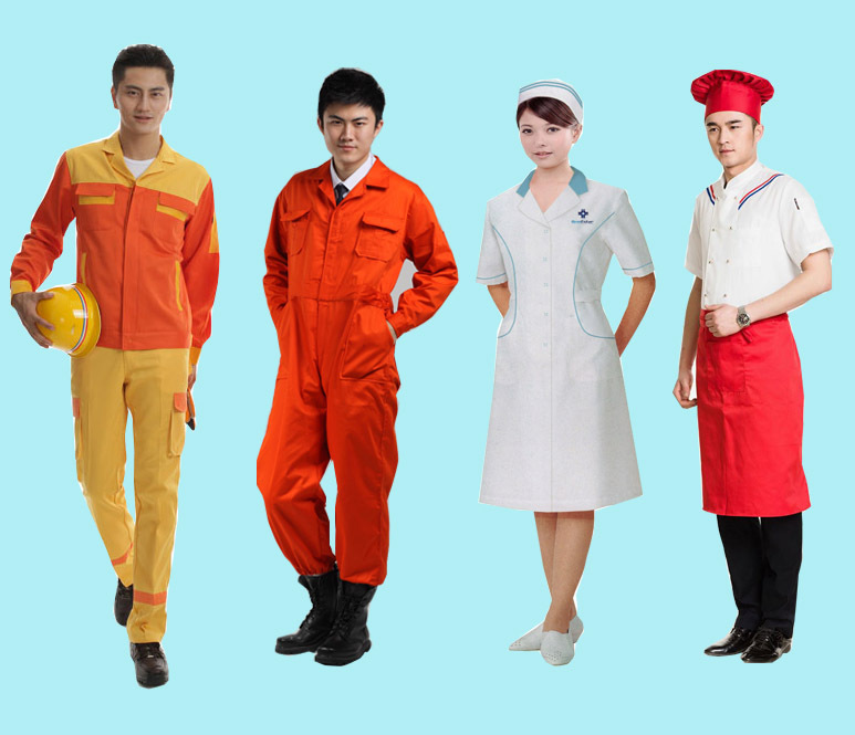 工装面料模特集体