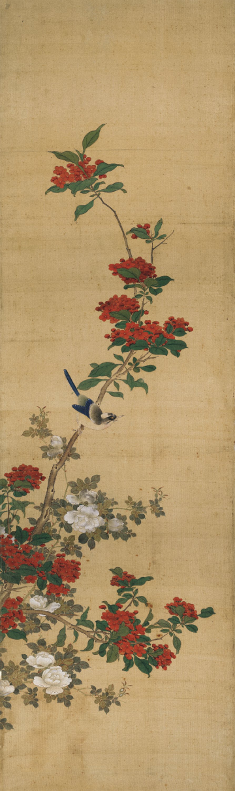 266-527MB 陈枚-四季花鸟图屏-4