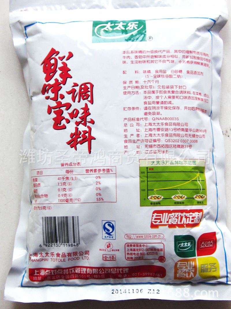 太太乐鲜味宝调味料1.2kg餐饮专用太太乐鸡精 山东太太乐调料批发