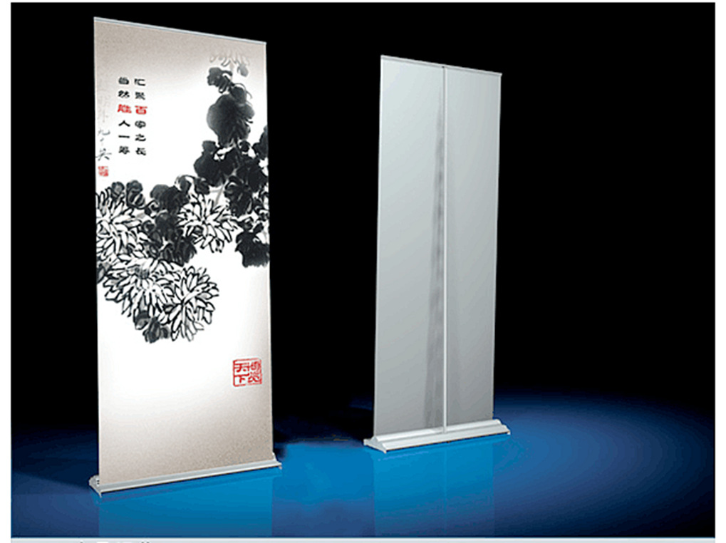 普通铝合金易拉宝展示架 易拉宝展架设计海报制作 加厚易拉宝展架