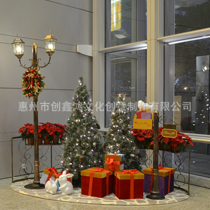 圣诞节美陈装饰布置 商业活动 大型商场吊件 空间美陈布置装饰