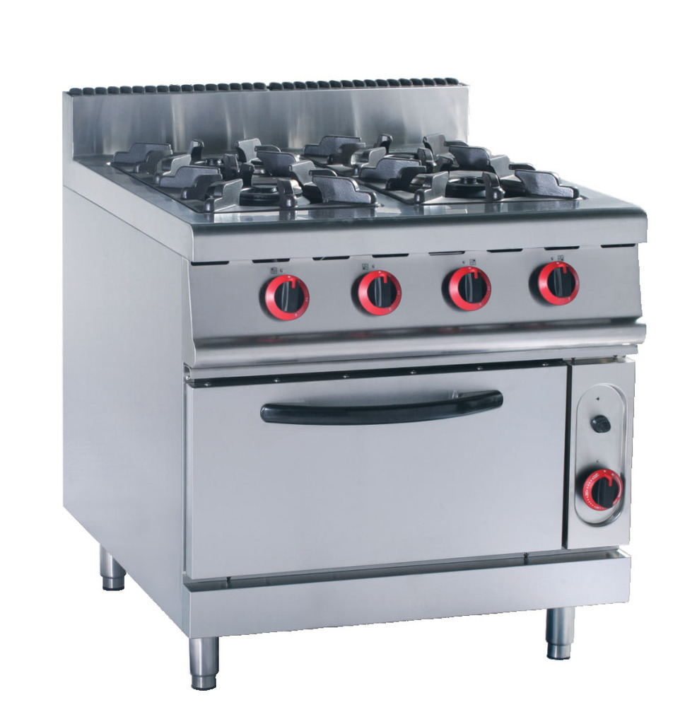 ZH-RQ-4 four gas pot stove with oven 0001