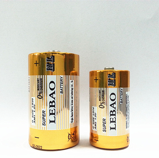 厂家直销 1号电池 lebao无汞碱性电池 lr20 干电池