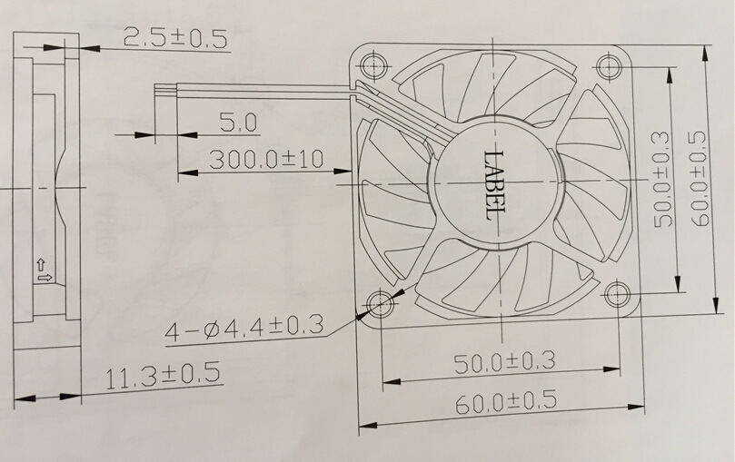 厂家销售 6010液压风扇 通用cpu风扇 方形cpu风扇12V