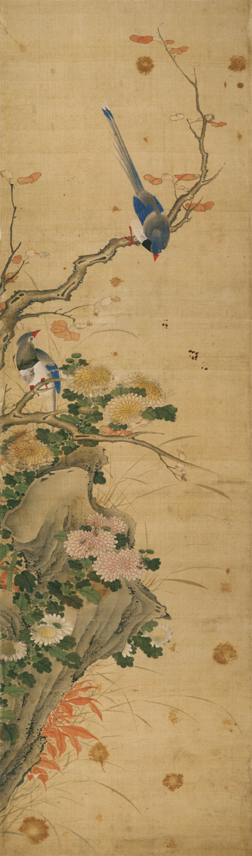266-559MB 陈枚-四季花鸟图屏-7