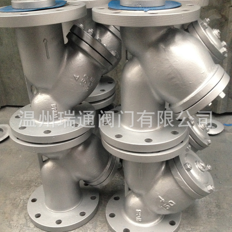GL41H-150LB美标碳钢法兰Y型过滤器