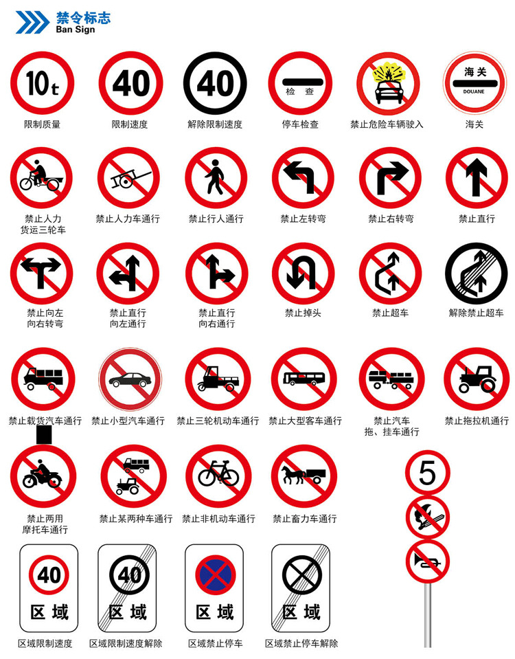 厂家生产禁停标志牌 安全告示牌 禁令标志 交通圆标牌